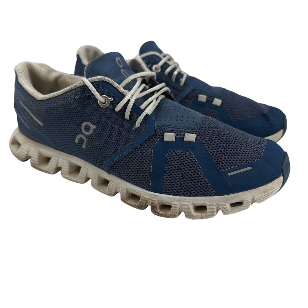 ON Women's Cloud 5 Running Shoe Denim/White